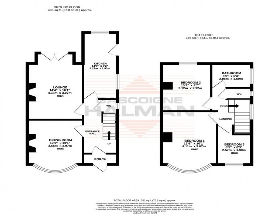 Floorplan for Conway Road, Sale