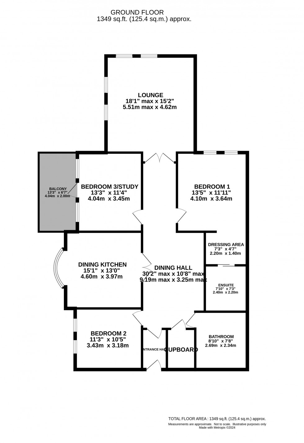 Floorplan for Kingburys House, St. Hilarys Park, Alderley Edge