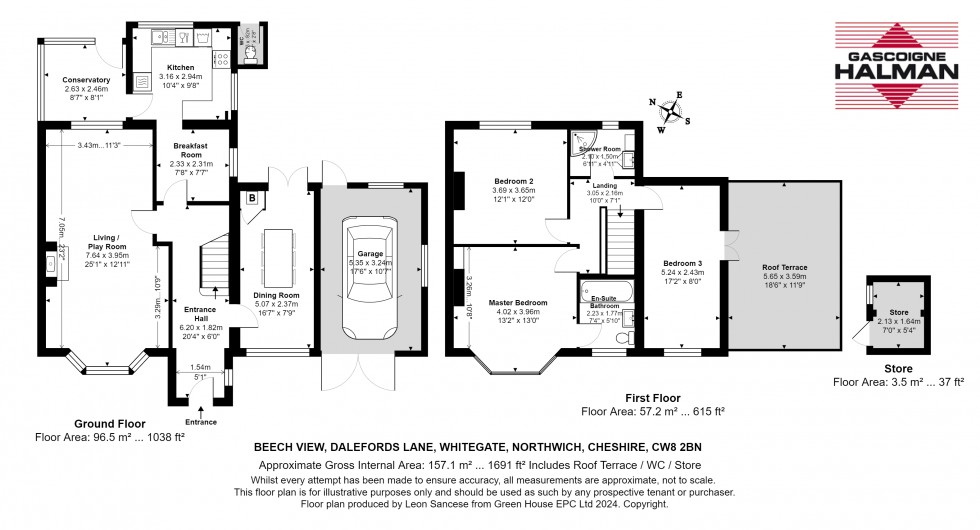 Floorplan for Dalefords Lane, Whitegate, Northwich