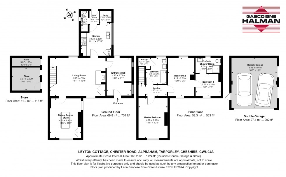 Floorplan for Chester Road, Alpraham, Tarporley