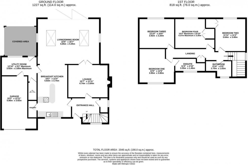 Floorplan for Norley Road, Cuddington