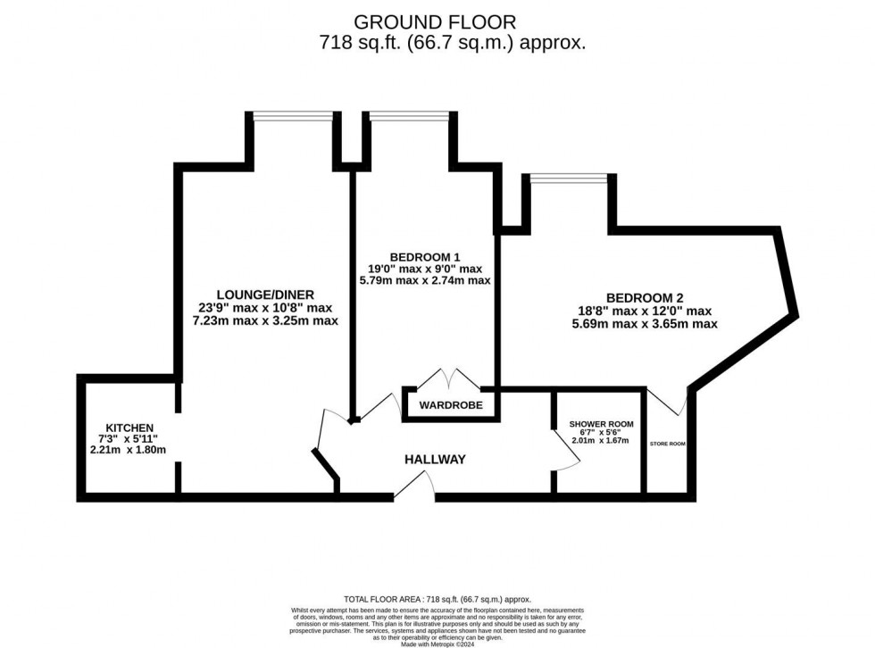 Floorplan for Willow Close, Poynton