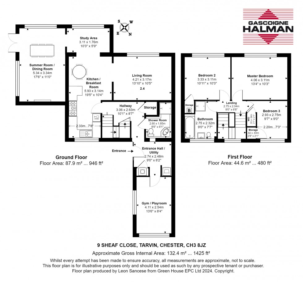 Floorplan for Sheaf Close, Tarvin, Chester