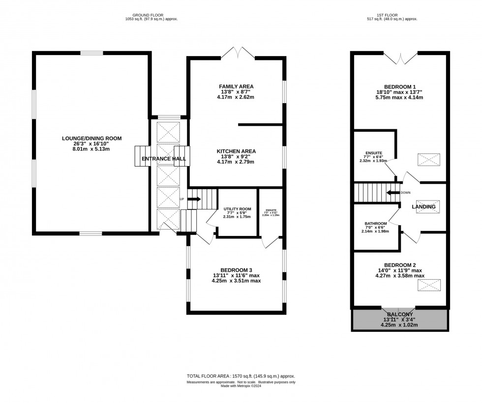 Floorplan for Dunge Farm, Over Alderley