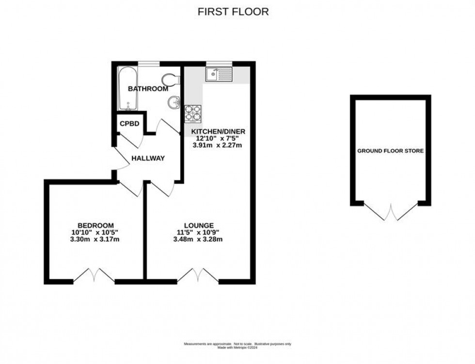 Floorplan for Dickson Wharf, Wharf Road, Whaley Bridge