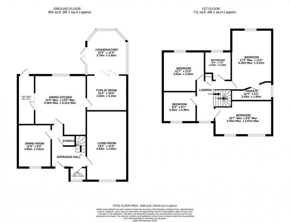 Floorplan for Melrose Crescent, Poynton