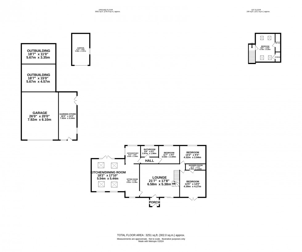 Floorplan for Sandhill Lane, Marple Bridge, Stockport