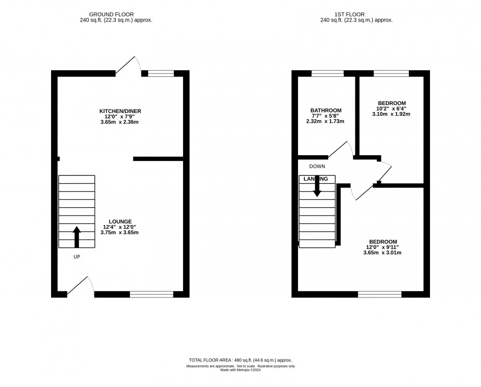 Floorplan for Marple Road, Chisworth, Glossop