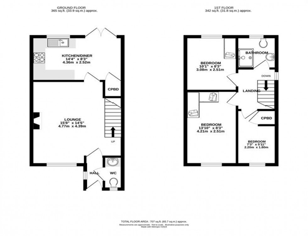 Floorplan for Carriers Meadow, Chapel-En-Le-Frith, High Peak