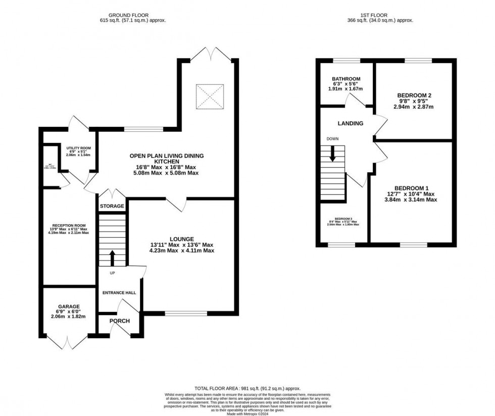 Floorplan for Vernon Road, Poynton