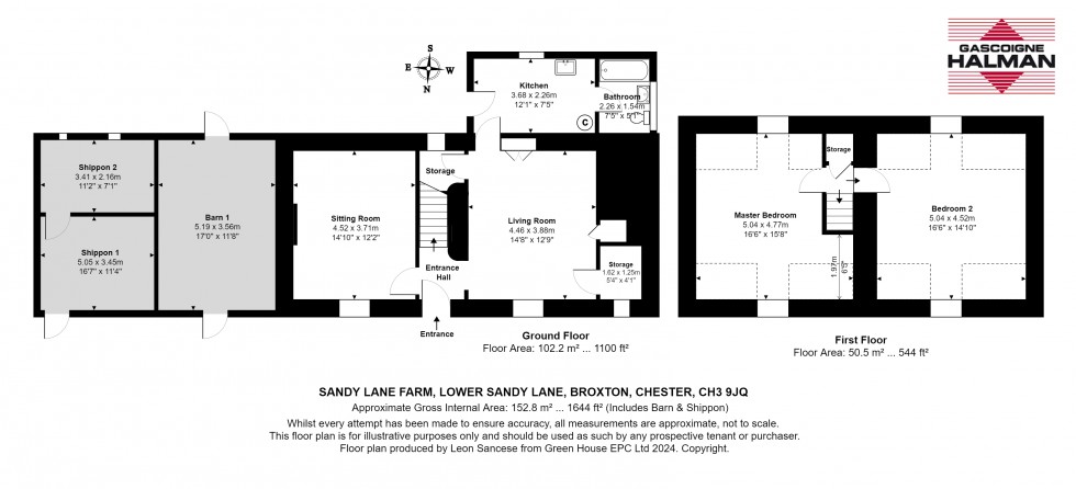 Floorplan for Lower Sandy Lane, Broxton, Chester