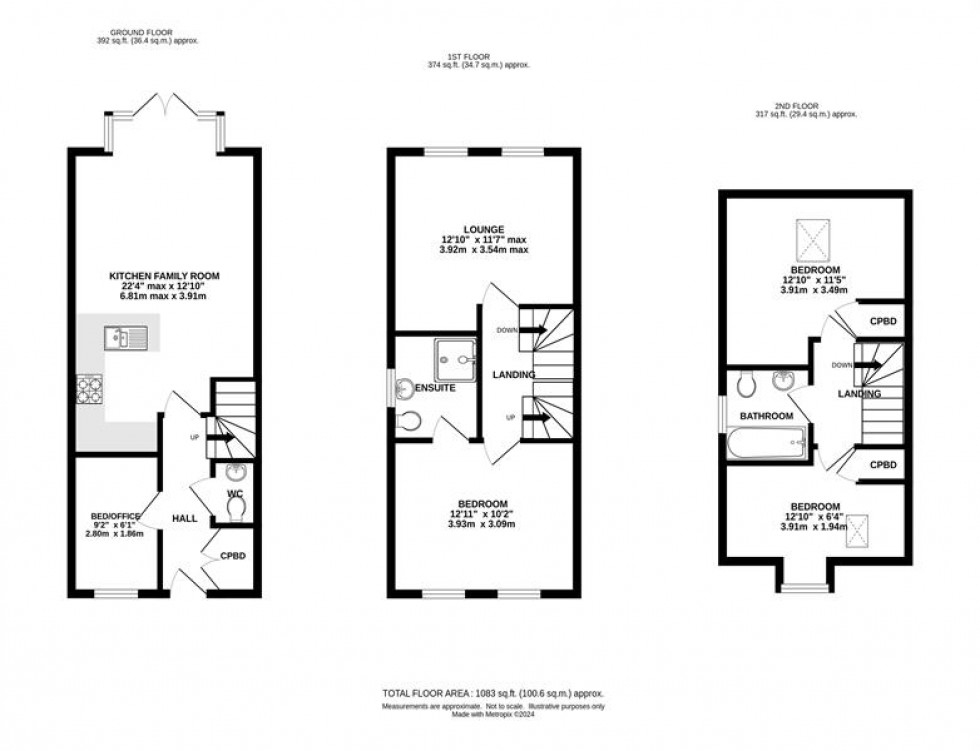 Floorplan for Sovereign Way, Chapel-En-Le-Frith, High Peak