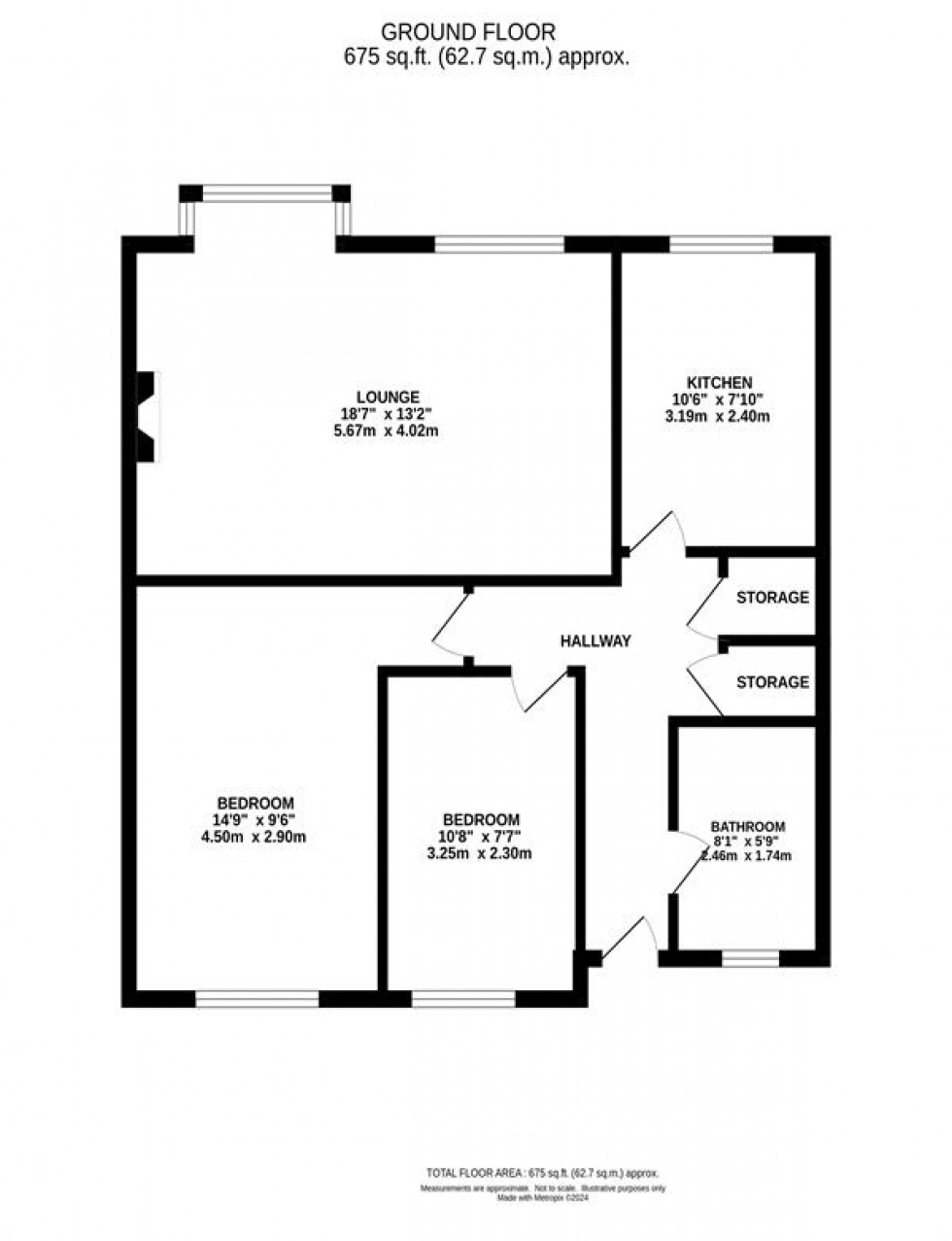 Floorplan for Cavendish Close, Macclesfield