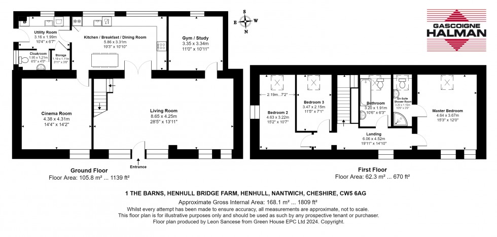 Floorplan for The Barns, Henhull Bridge Barn, Henhull