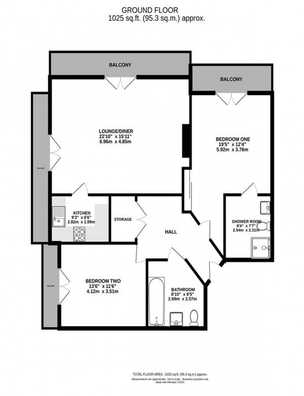 Floorplan for Heaton Chapel, Stockport