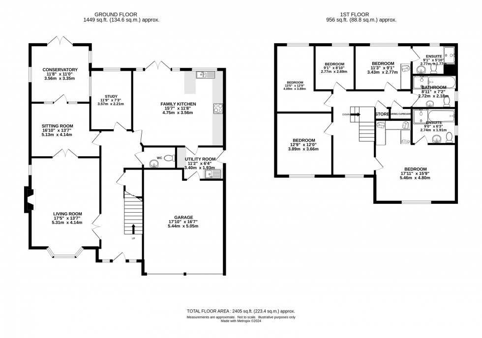 Floorplan for Treetops Close, Marple, Stockport