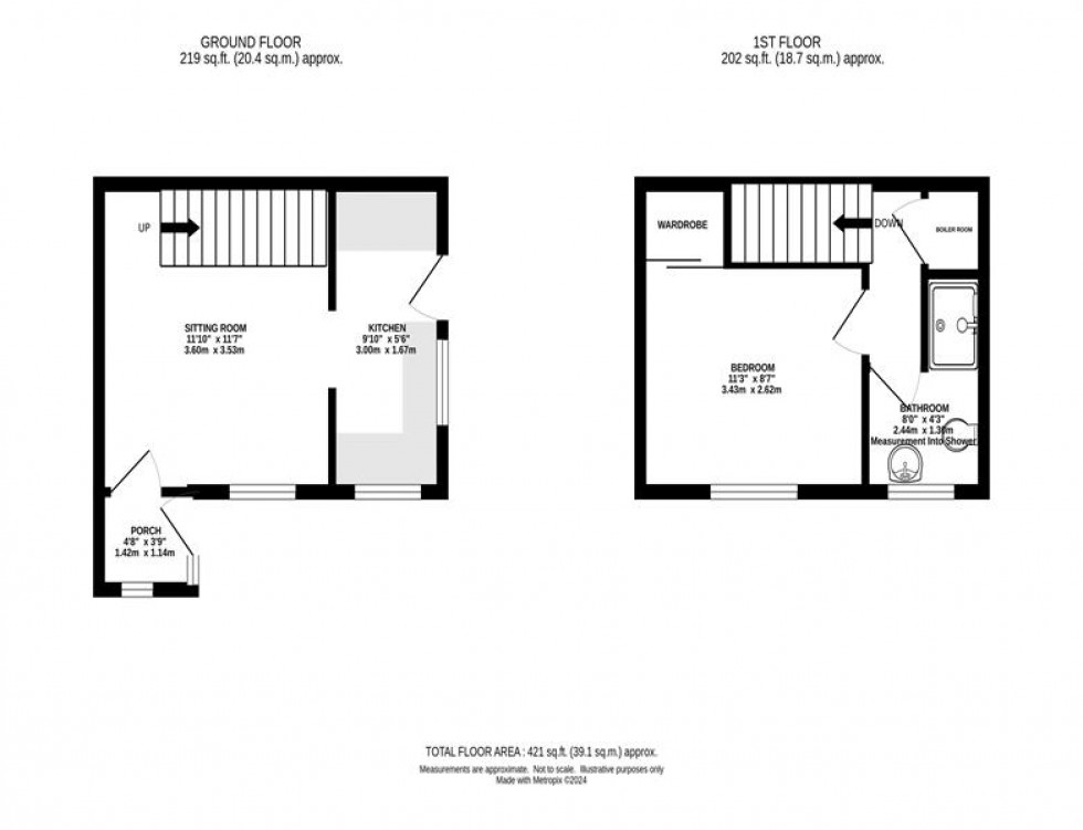 Floorplan for Hunters Green Close, Chinley, High Peak