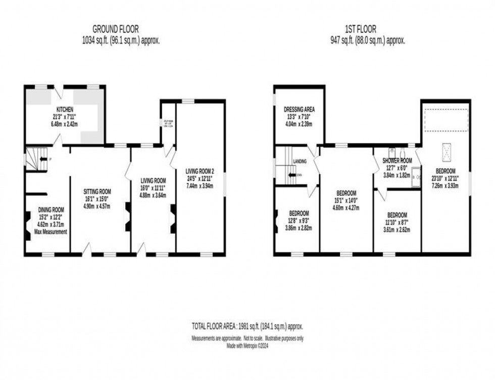 Floorplan for Whaley Lane, Whaley Bridge, High Peak