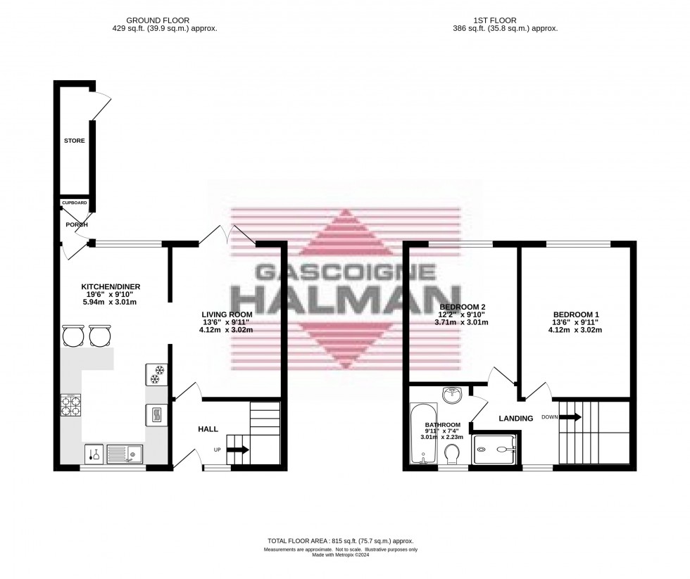 Floorplan for Castle Hill, Glossop