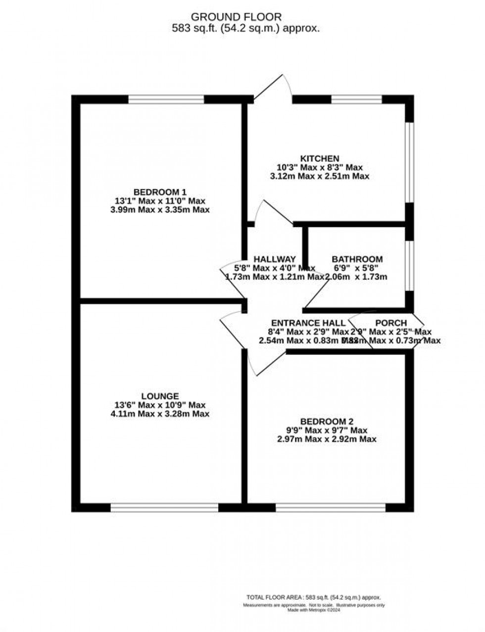 Floorplan for Beechway, Bollington