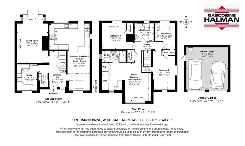 Floorplan for St. Marys Drive, Whitegate, Northwich