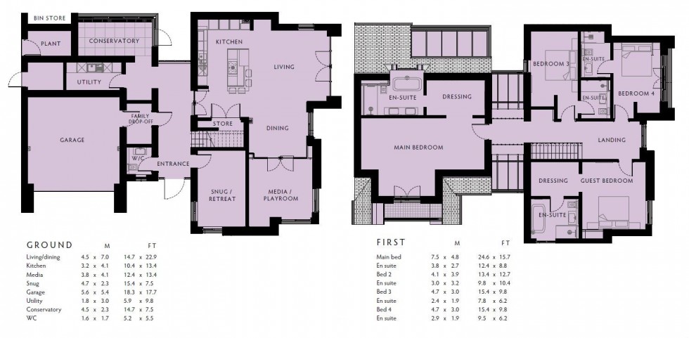 Floorplan for Lowood, Wilmslow