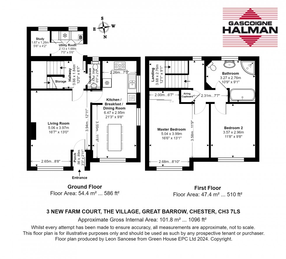 Floorplan for New Farm Court, The Village, Great Barrow