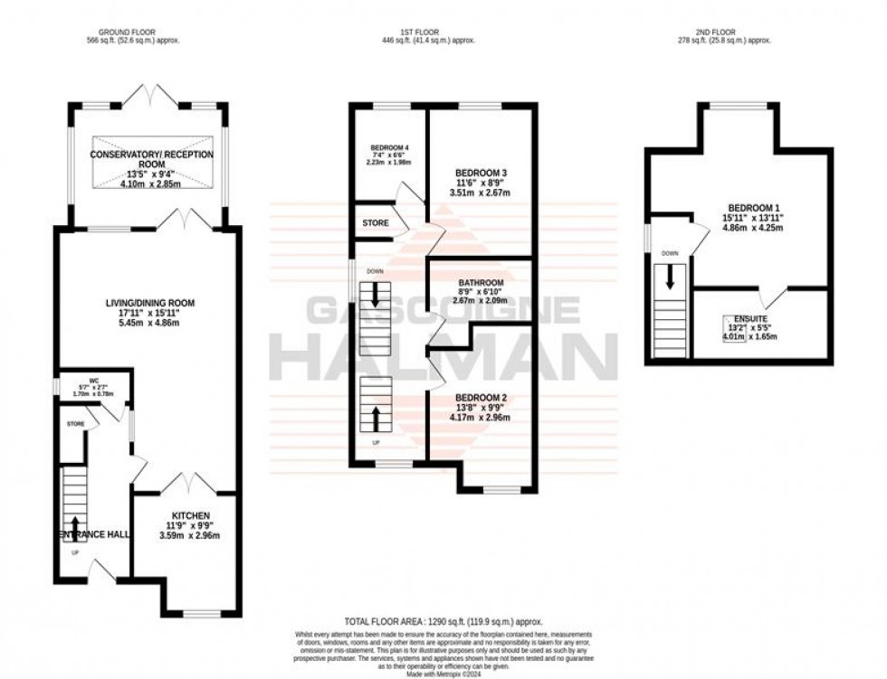 Floorplan for Park House Drive, Sale