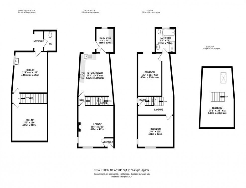 Floorplan for Buxton Road, Furness Vale, High Peak