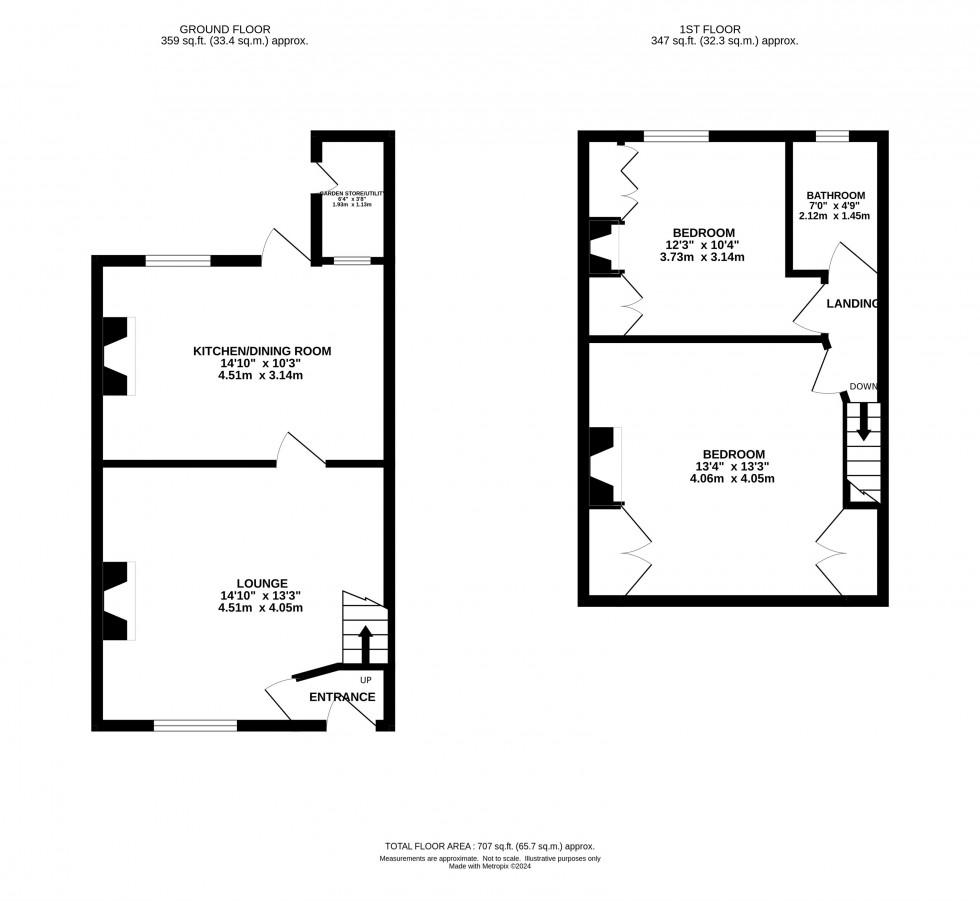 Floorplan for Compstall Road, Marple Bridge