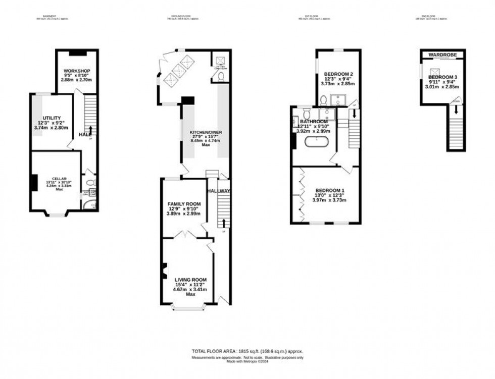 Floorplan for Oakley Villas, Heaton Norris