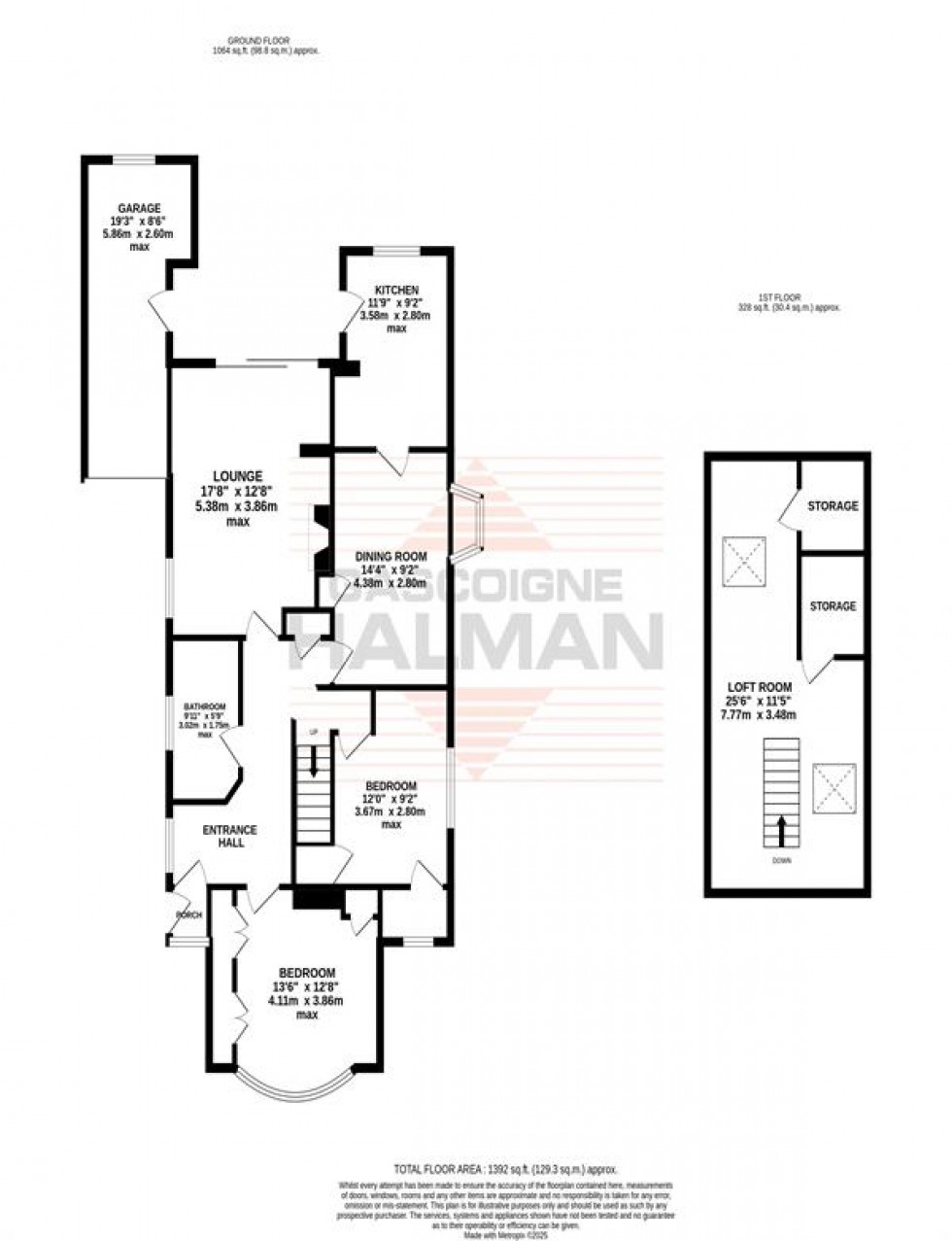 Floorplan for Barwell Road, Sale