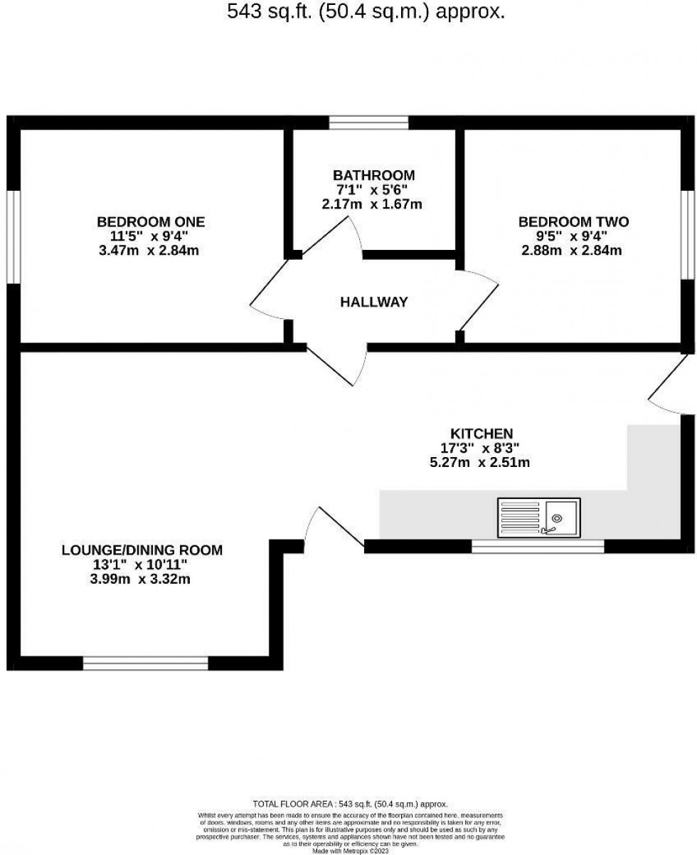 Floorplan for Long Lane, Wettenhall