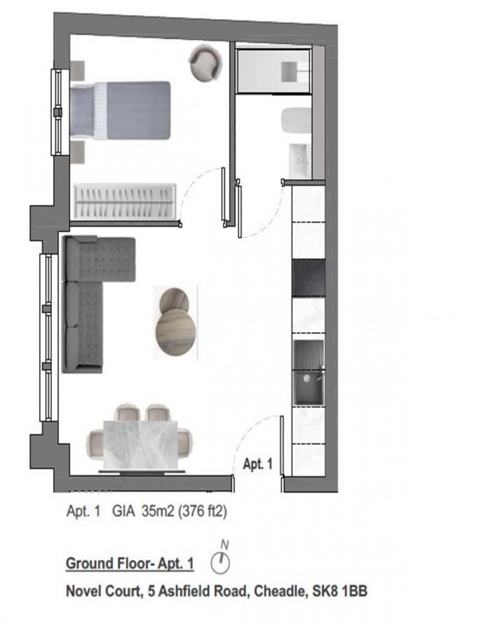 Floorplan for Novel Court, Ashfield Road, Cheadle