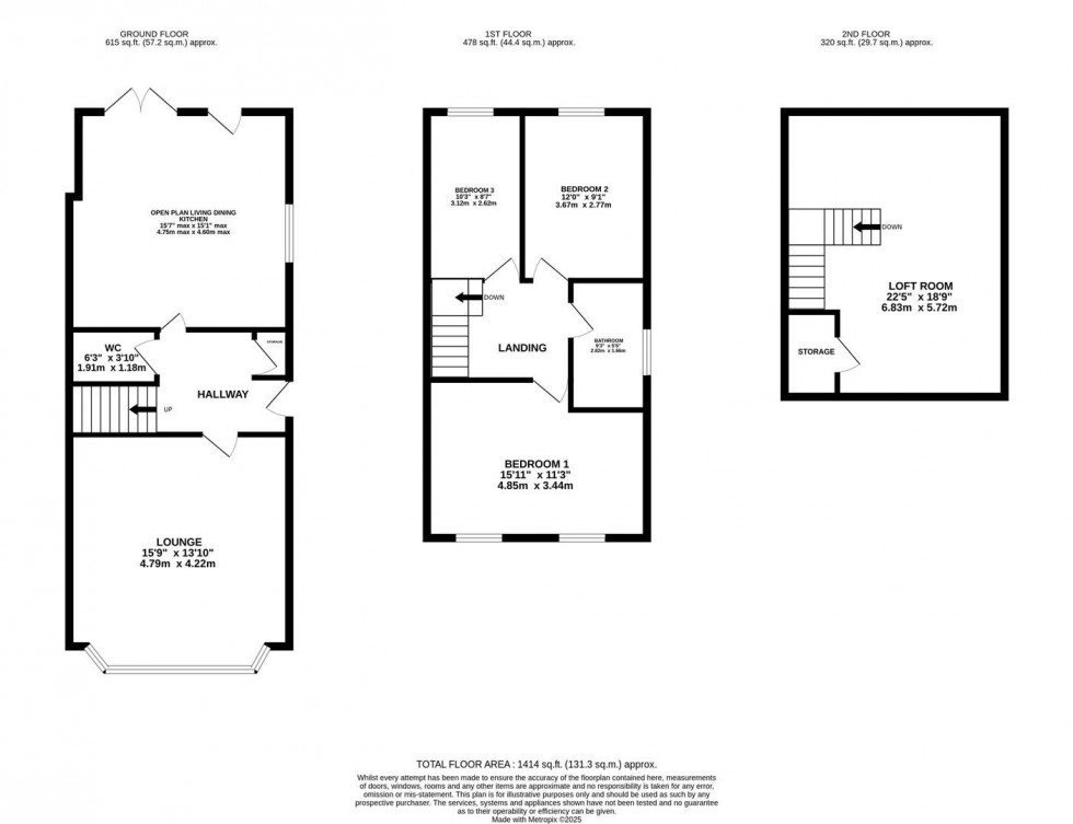 Floorplan for Meadway, Poynton