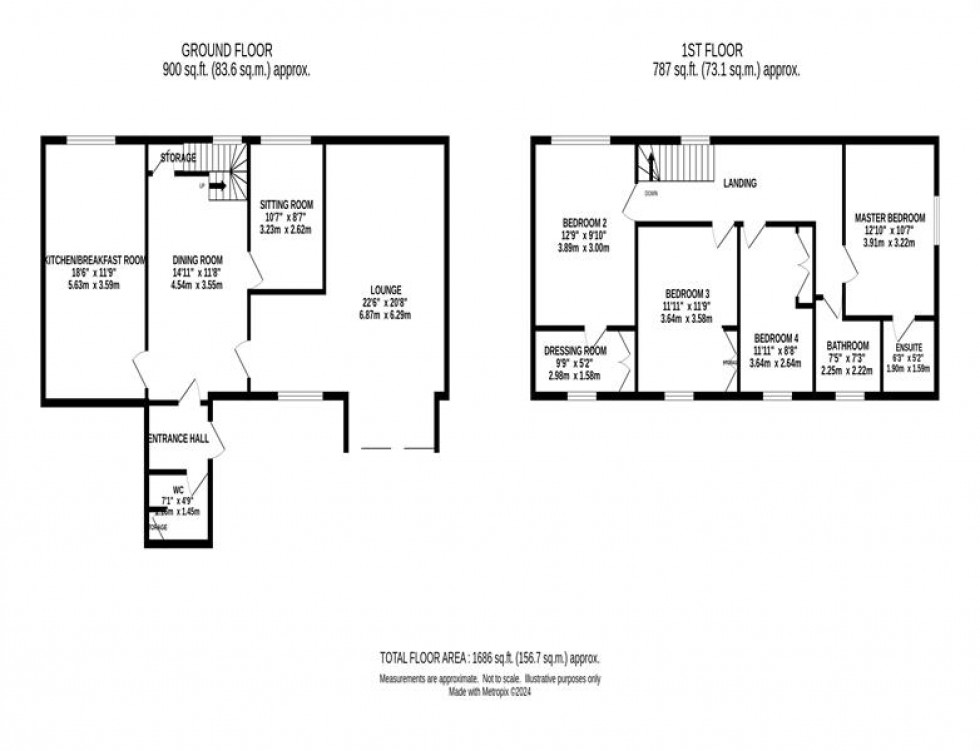 Floorplan for Robin Lane, Lyme Green