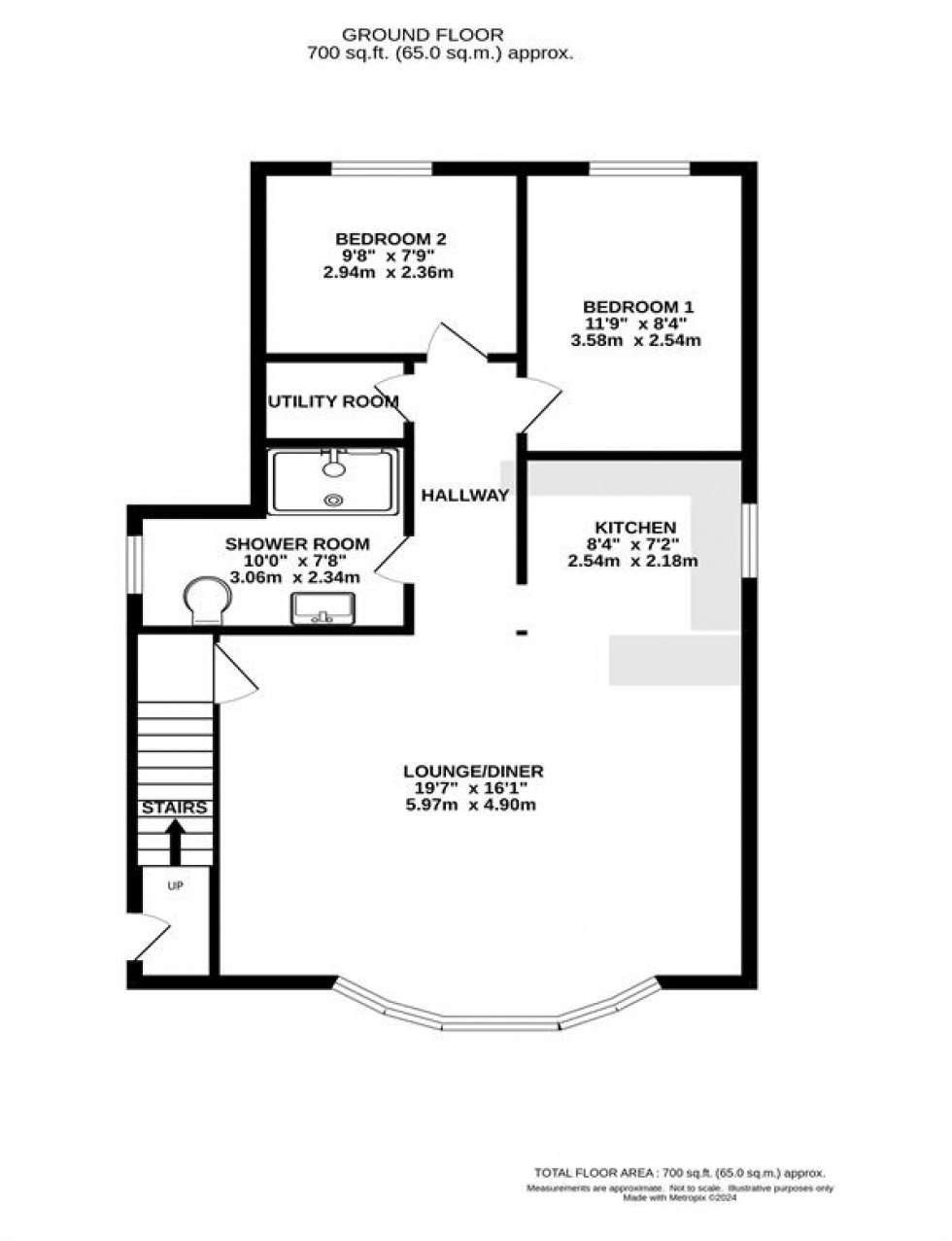 Floorplan for Willowmead Court, 65 Heaton Moor Road, Heaton Moor