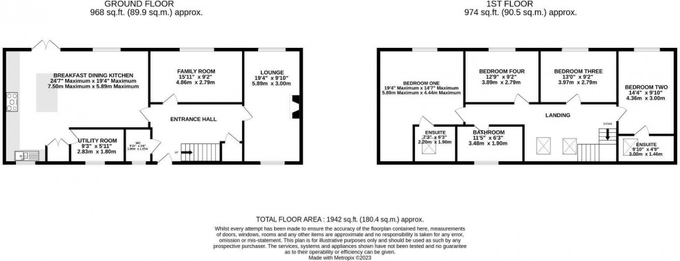 Floorplan for The Green, Long Lane, Wettenhall