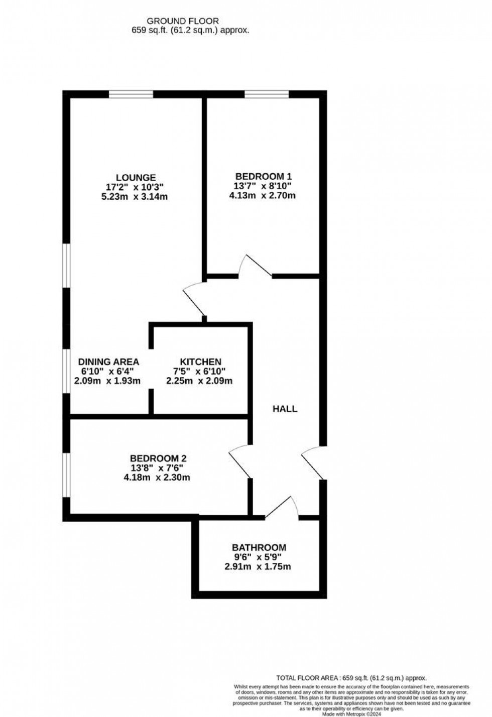 Floorplan for Woburn Court, Towers Road, Poynton