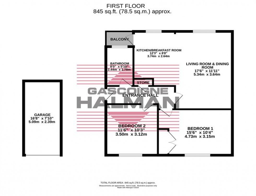 Floorplan for Chestnut Court, Warren Close, Bramhall, Stockport