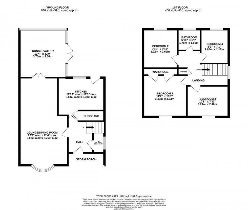 Floorplan for Charlecote Road, Poynton