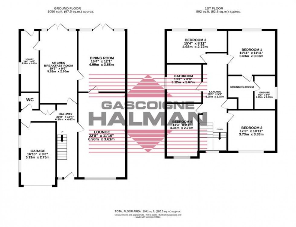 Floorplan for Laneside Drive, Bramhall, Stockport