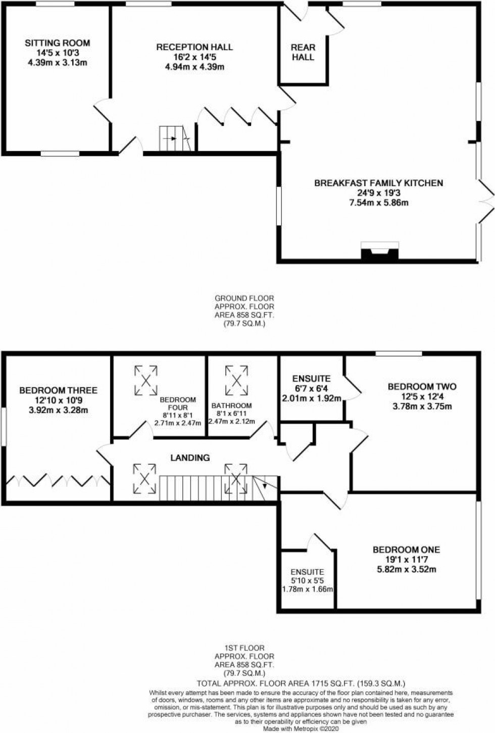 Floorplan for Cornhill Barns, Long Lane, Wettenhall