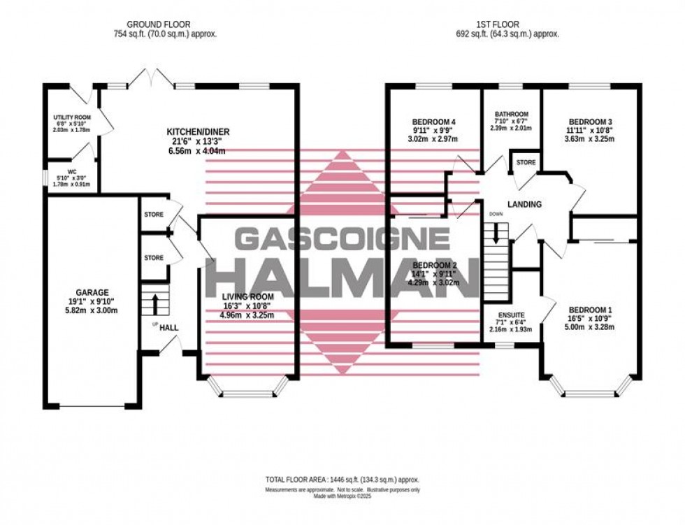 Floorplan for Verdon Roe Avenue, Woodford