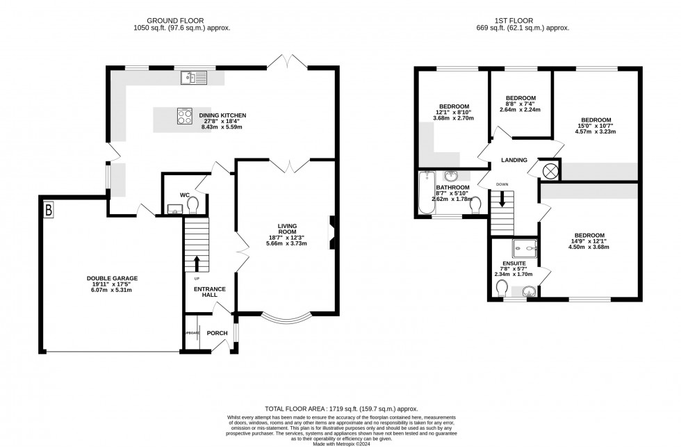 Floorplan for Mainwaring Drive, Wilmslow