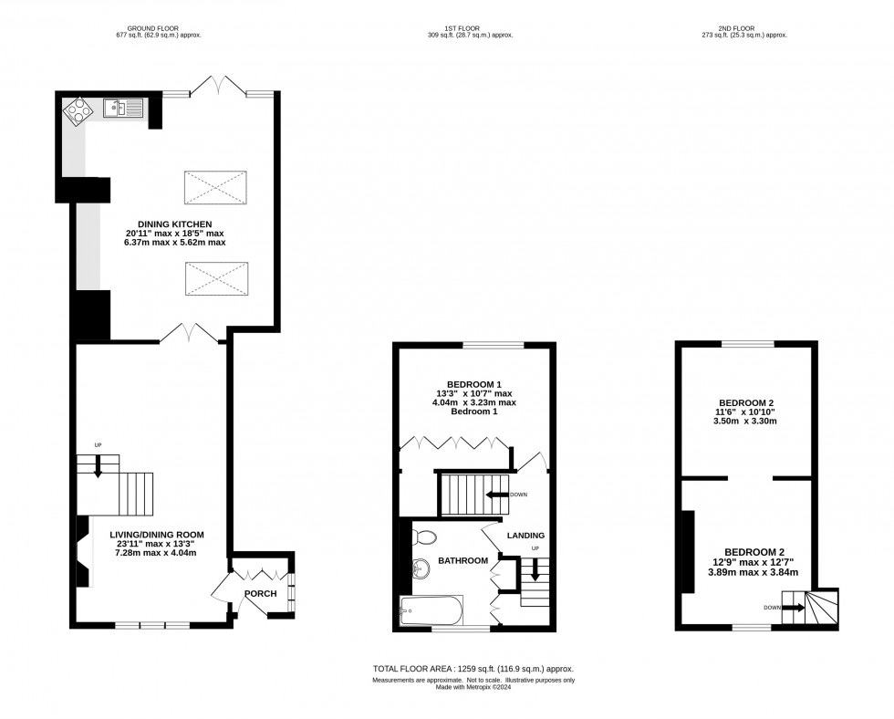 Floorplan for High Street, Great Budworth, 