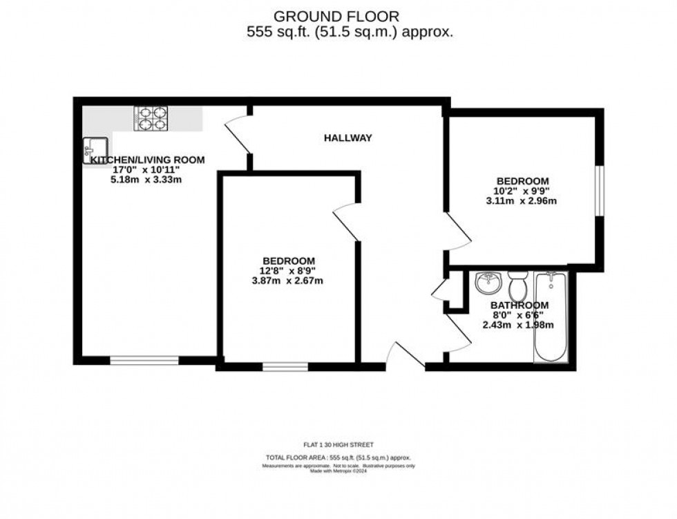 Floorplan for High Street, Stockport