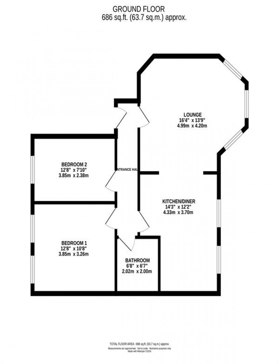 Floorplan for Prestbury Road, Macclesfield