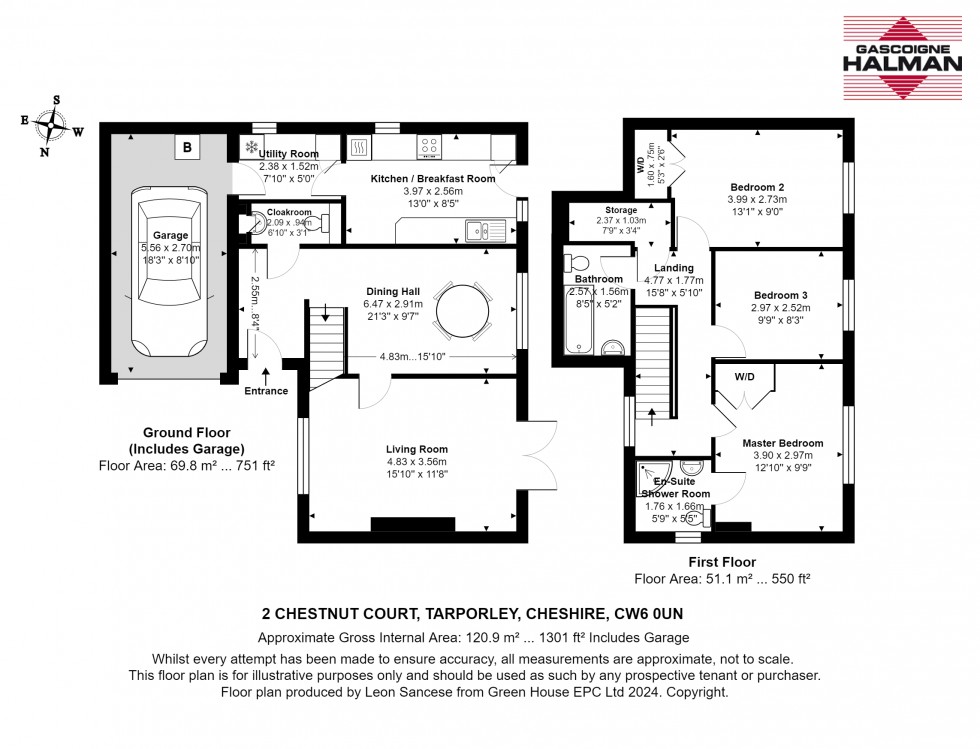 Floorplan for Chestnut Court, Tarporley