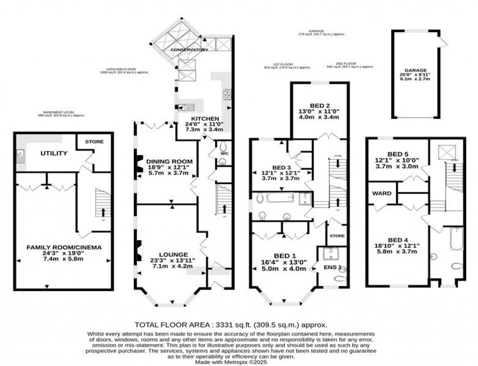 Floorplan for Kings Pyon, Cavendish Road, Bowdon, Altrincham